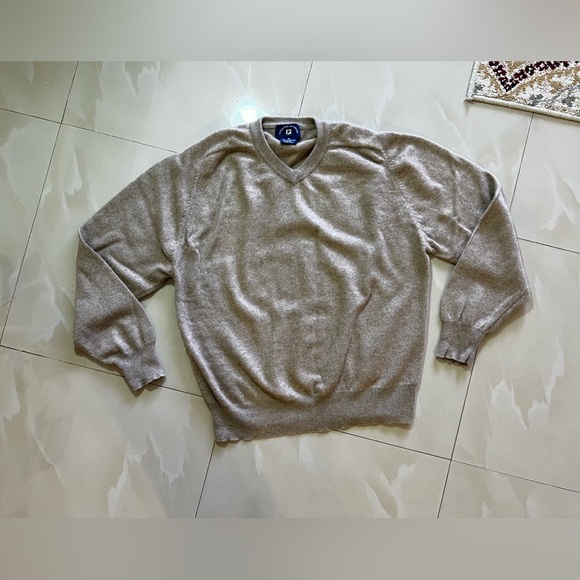 Leonardo De Firenzi 95% Cashmere 5% Wood Gray Sweater Mens Size XL - Picture 9 of 16